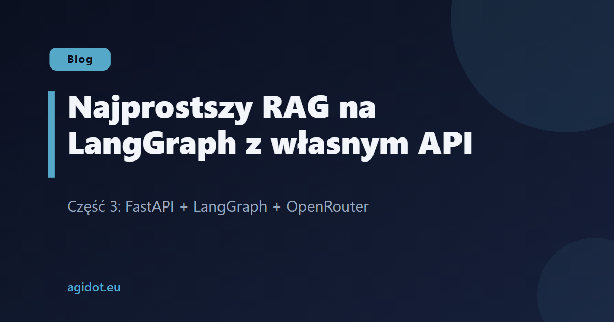 Najprostszy RAG na LangGraph z własnym API