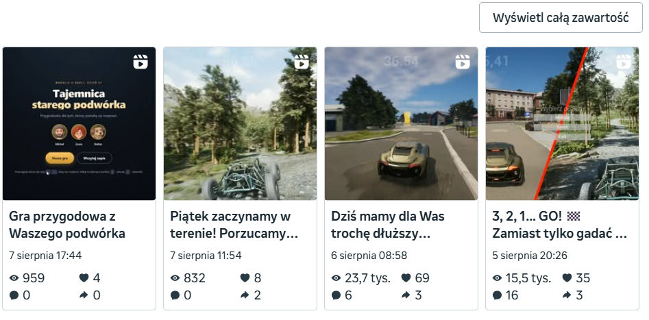 Wyniki poszczególnych publikacji z reakcjami, część druga