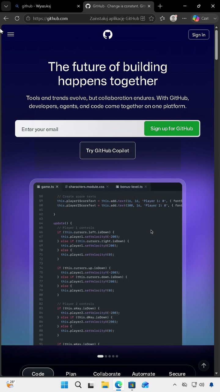 Strona główna GitHub