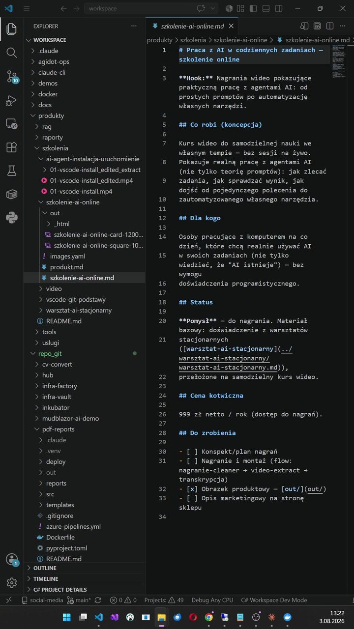 Konspekt szkolenia w pliku Markdown